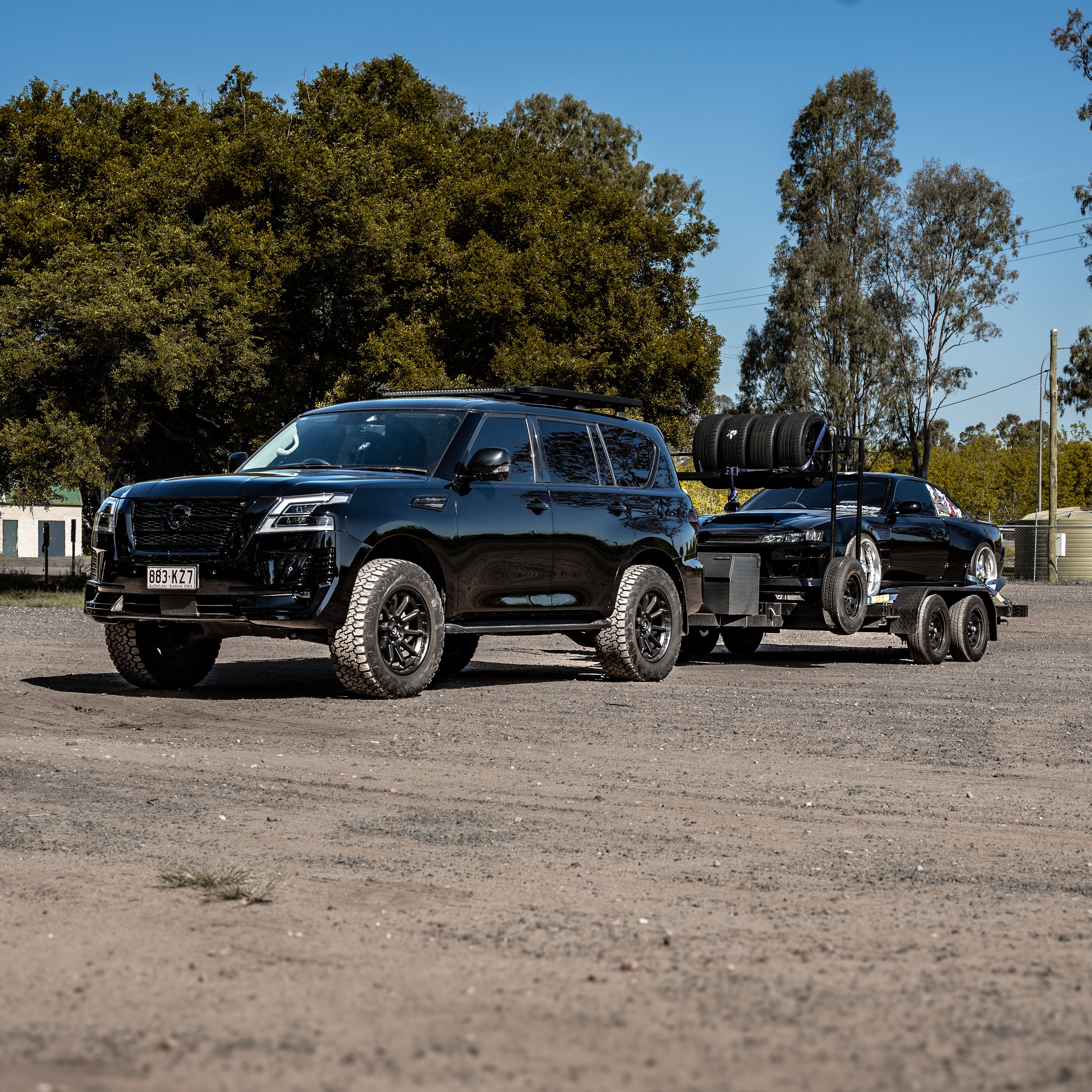 Ultimate Nissan Bundle 2021 Nissan Patrol Y62 + 320HP Nissan S14 + Tilt Trailer