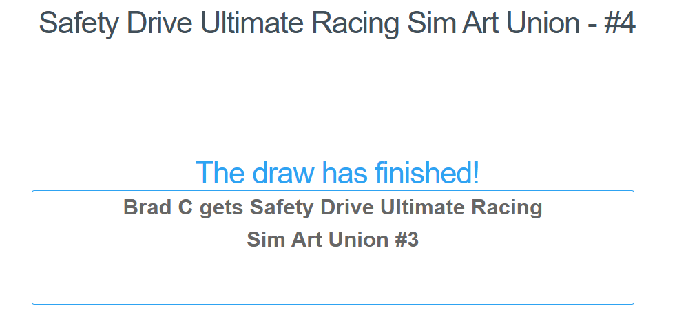 VR Racing Simulator Charity Art Union #4 SimRigs $45,000 Racing Sim or $20k Cash